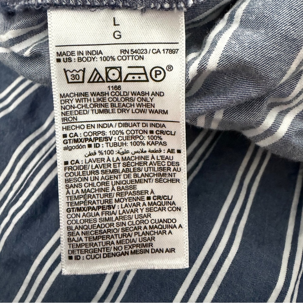 Cotton Vertical Striped Old Navy Pull On Midi Nautical Skirt With Pockets - Picture 6 of 12